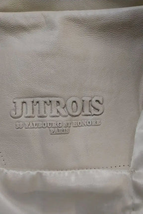 Manteau Jitrois Ecru en Cuir
