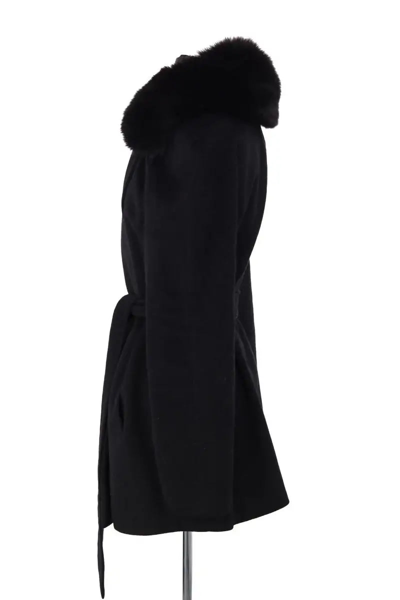 Manteau Joseph Noir en Laine