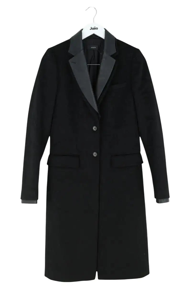 Manteau Joseph Noir en Laine, taille S - Seconde Main