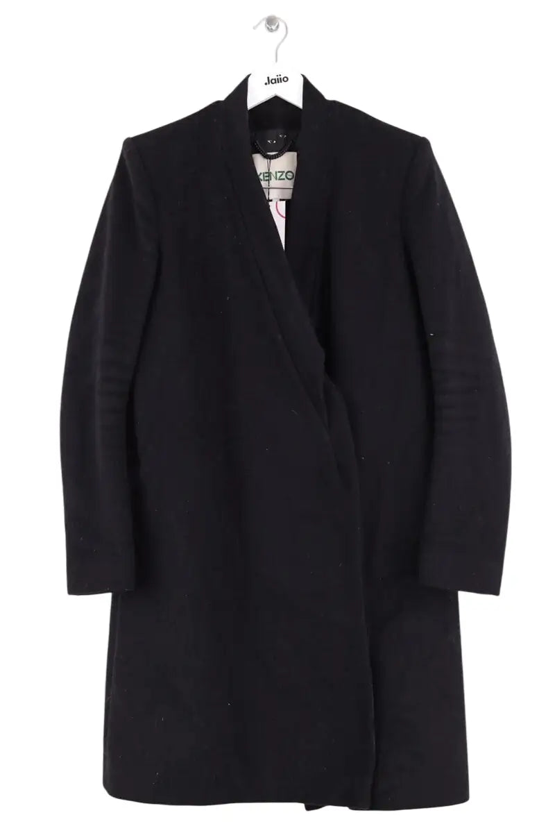 Manteau Kenzo Noir en Laine, taille L - Seconde Main