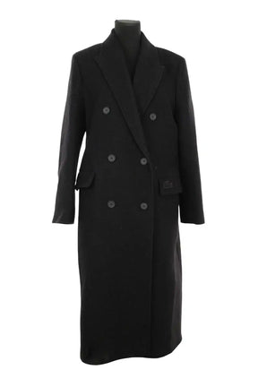 Manteau Lacoste Noir en Laine, taille M - Seconde Main