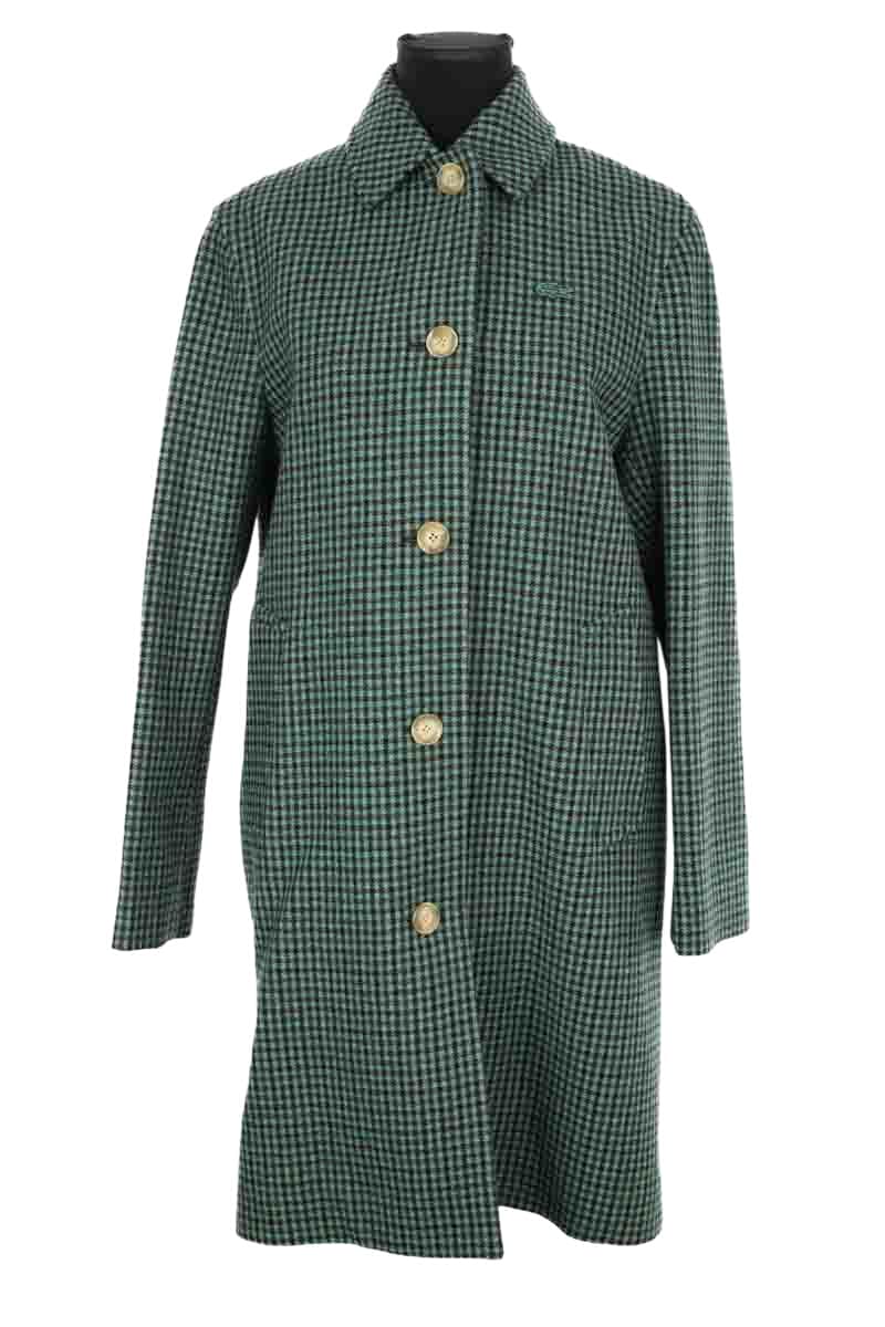 Manteau Lacoste Vert en Laine, taille S - Seconde Main