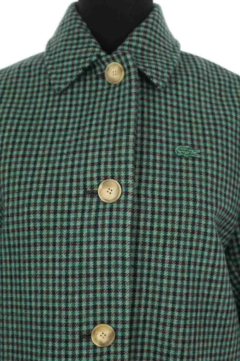 Manteau Lacoste Vert en Laine