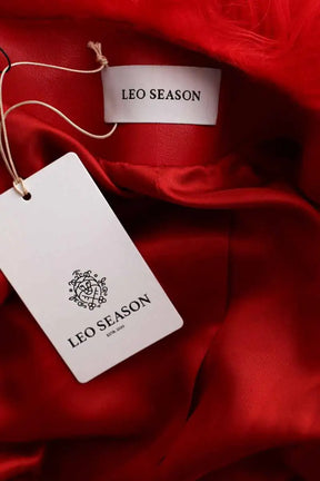 Manteau Leo Season Shearling coat Rouge en Cuir
