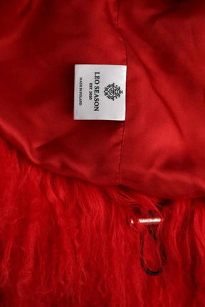 Manteau Leo Season Shearling coat Rouge en Cuir