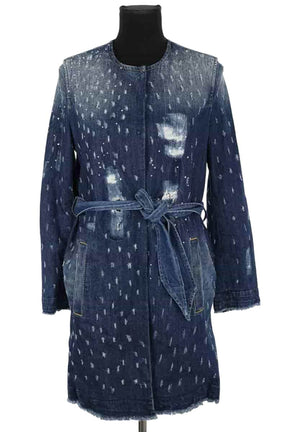 Manteau Liu Jo Bleu en Coton, taille L - Seconde Main