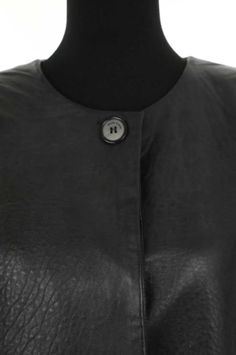 Manteau Magda Butrym Noir en Cuir