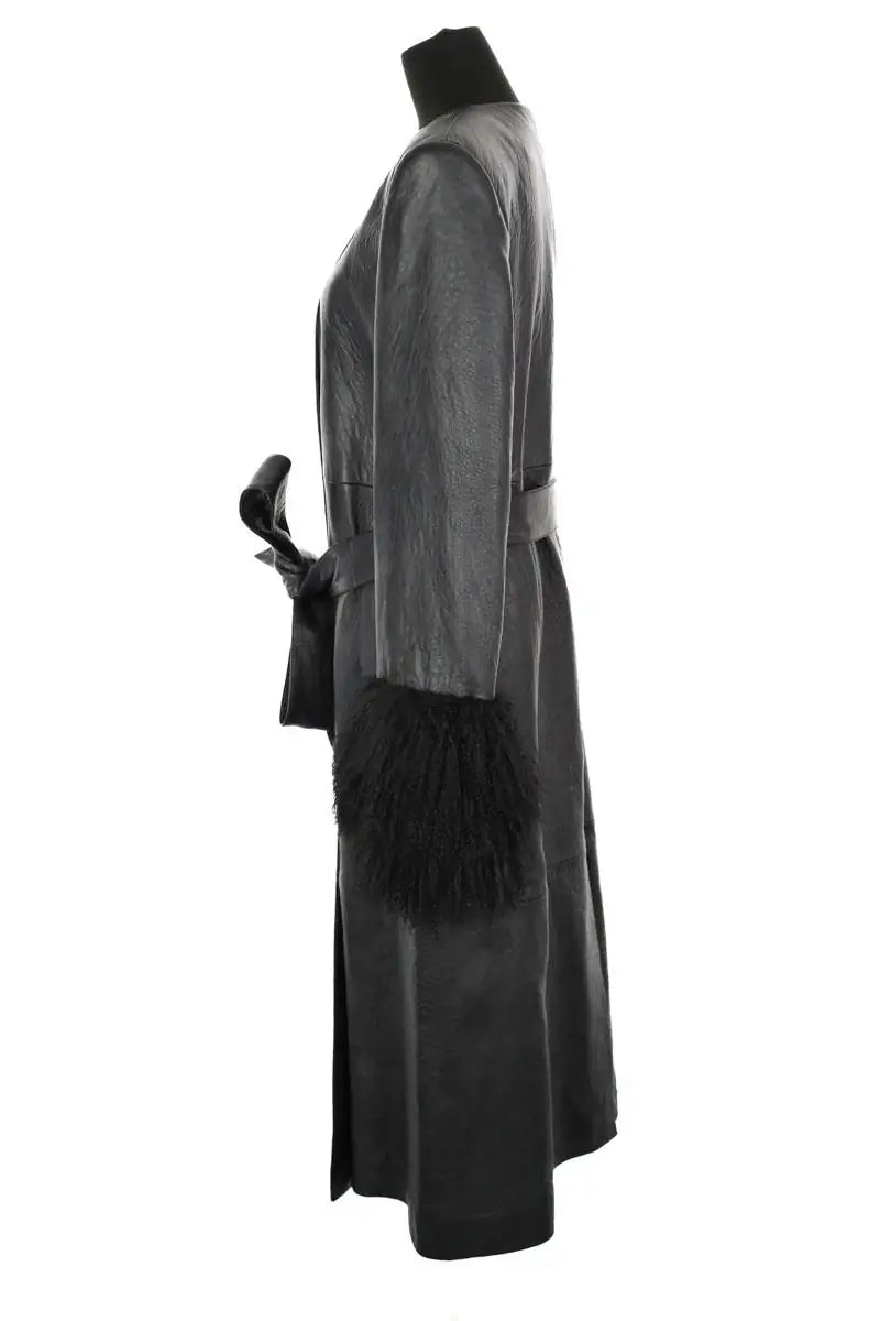 Manteau Magda Butrym Noir en Cuir