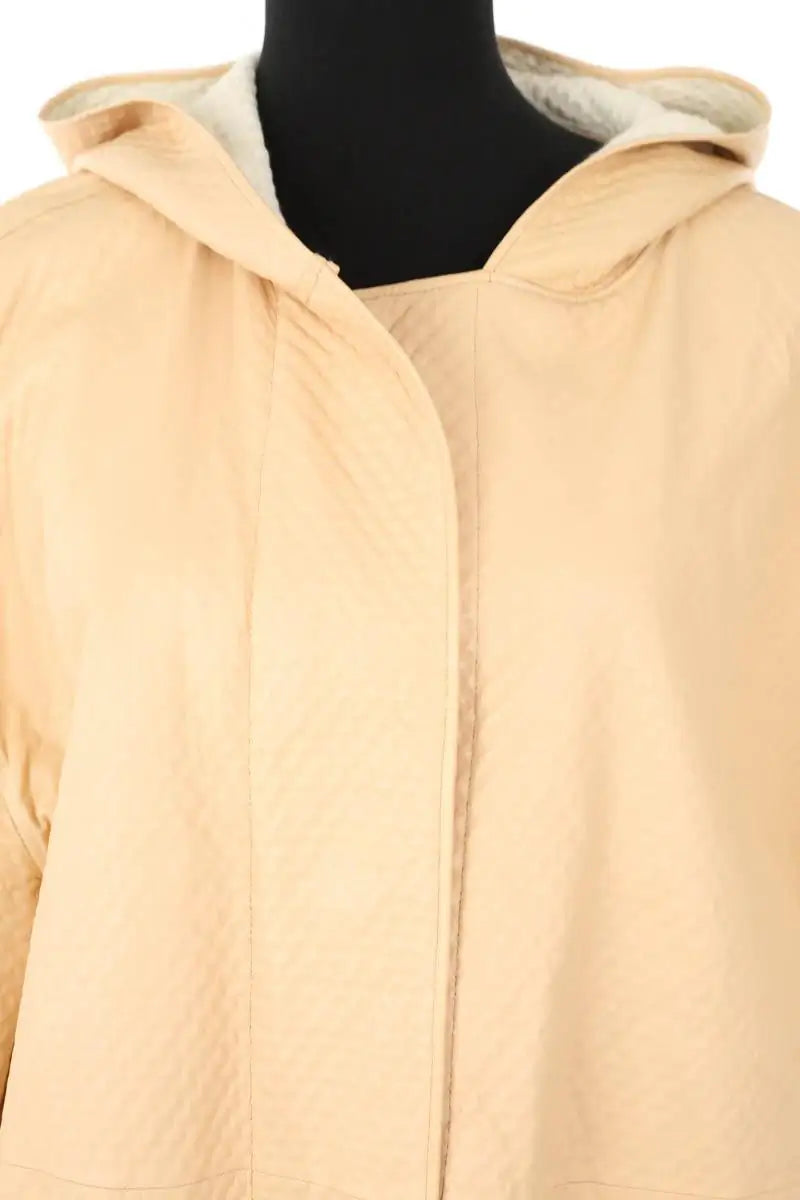 Manteau Maison Ullens Beige en Cuir