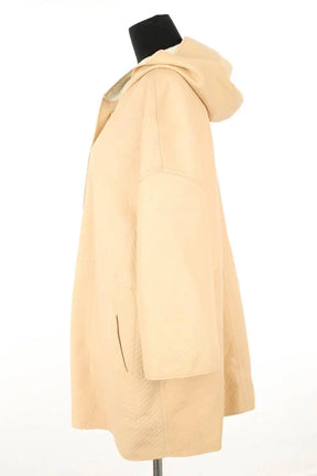 Manteau Maison Ullens Beige en Cuir