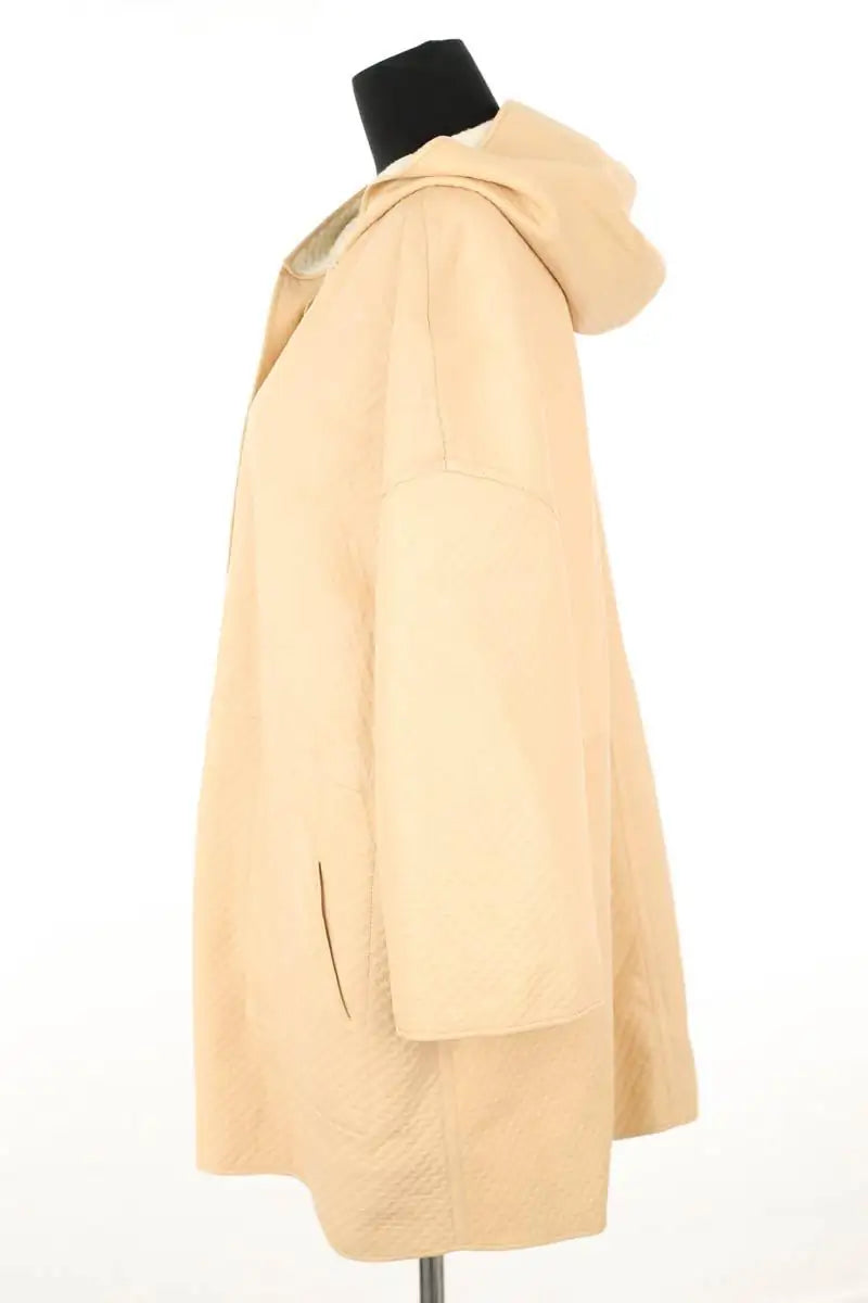 Manteau Maison Ullens Beige en Cuir