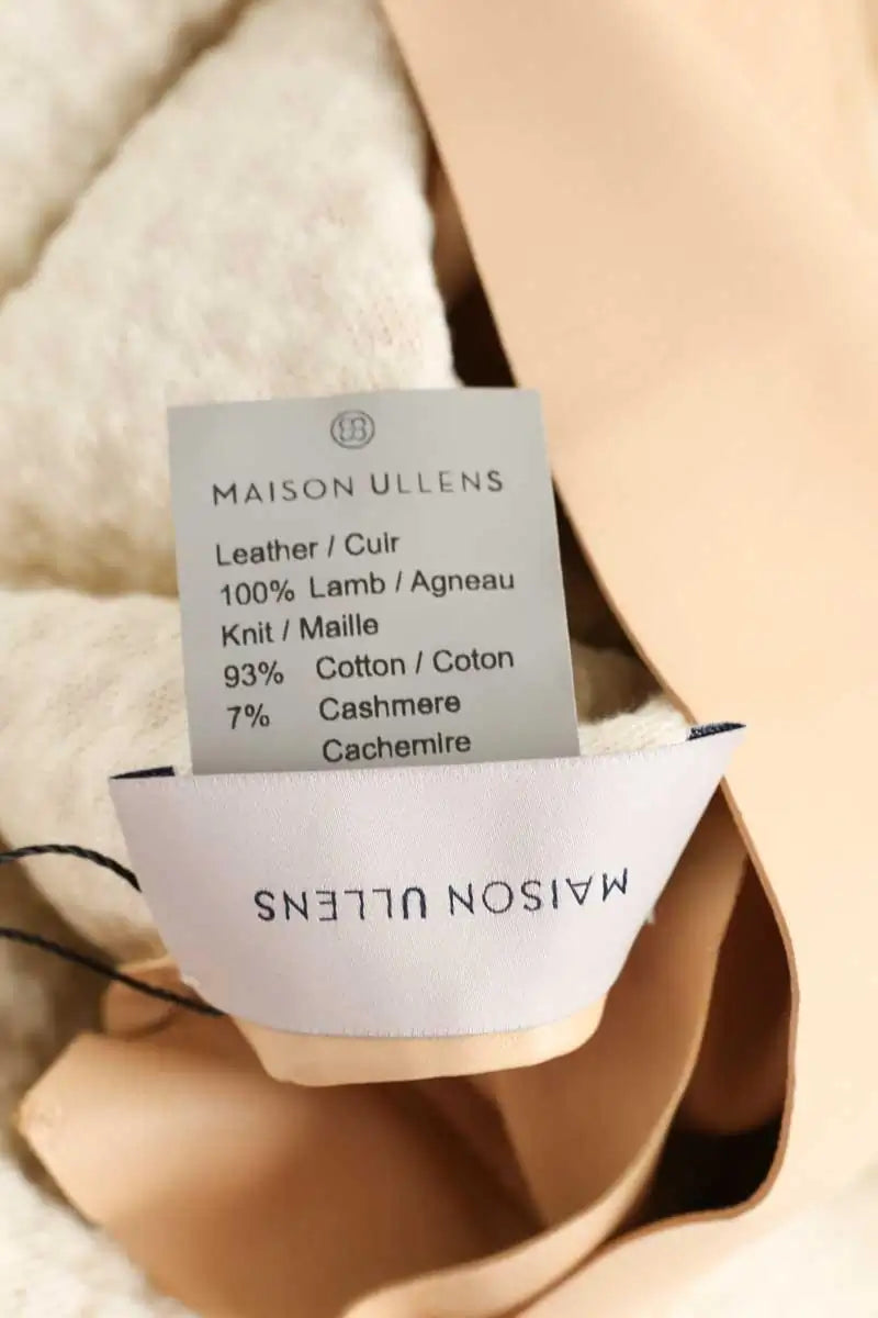 Manteau Maison Ullens Beige en Cuir