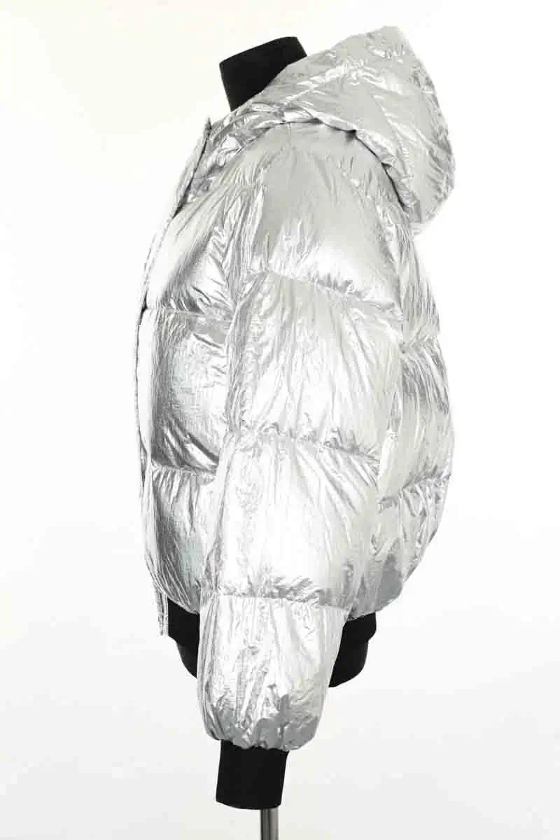 Manteau Maje Argent en Synthétique