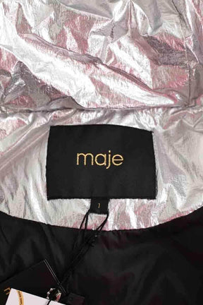 Manteau Maje Argent en Synthétique