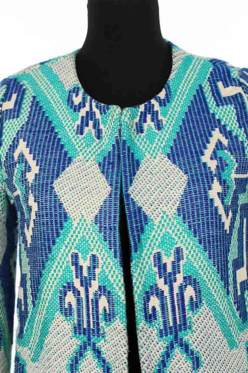 Manteau Maje Bleu en Coton