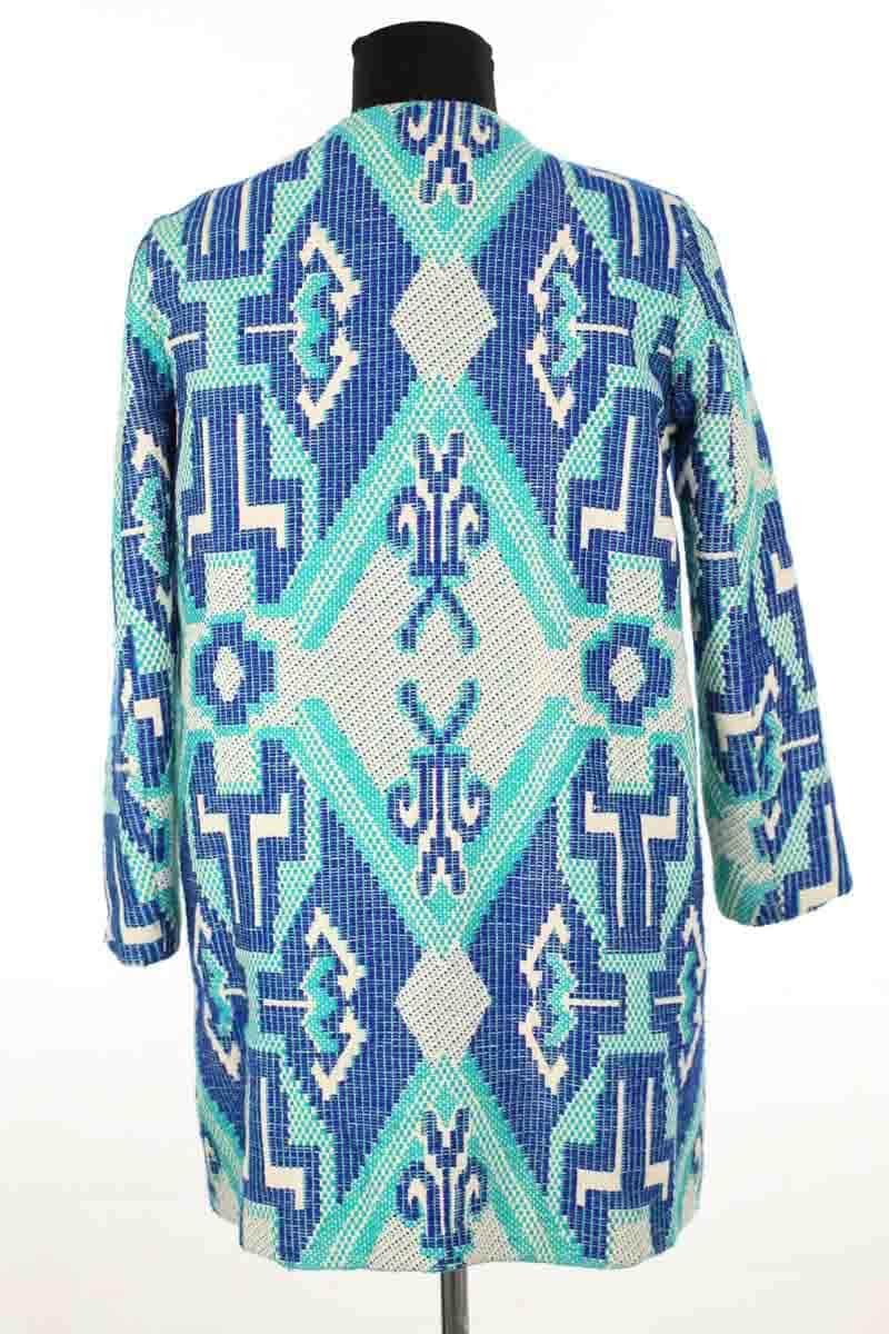 Manteau Maje Bleu en Coton