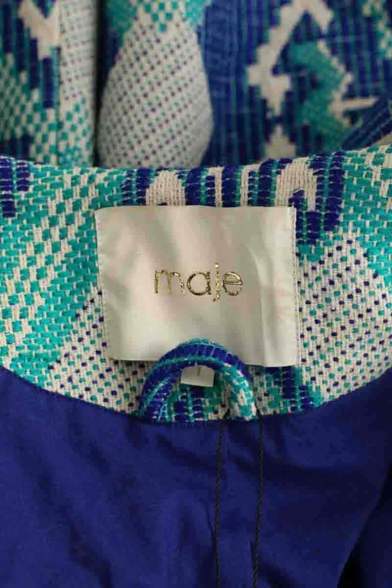 Manteau Maje Bleu en Coton