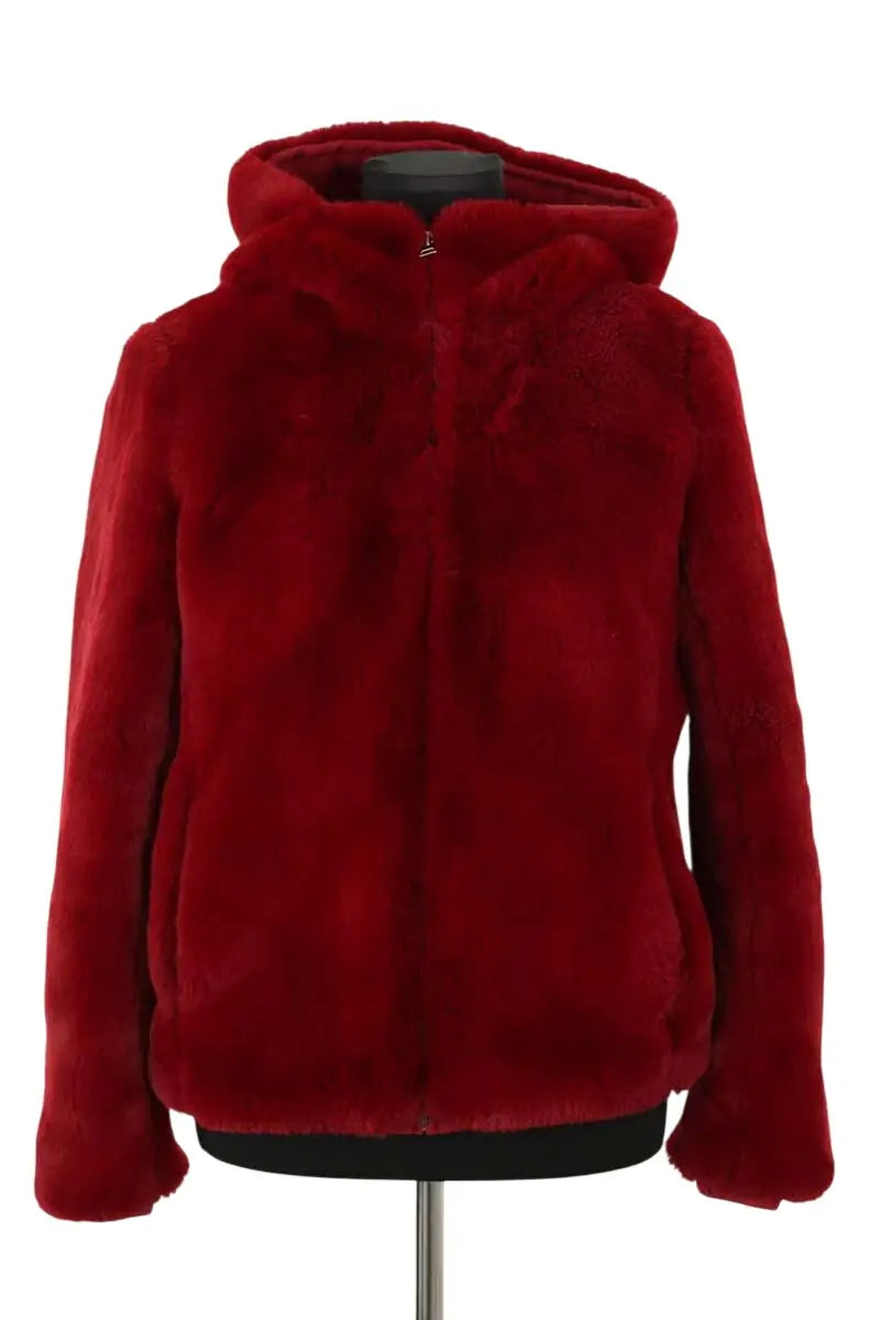 Manteau Maje Bordeaux en Polyester, taille S - Seconde Main