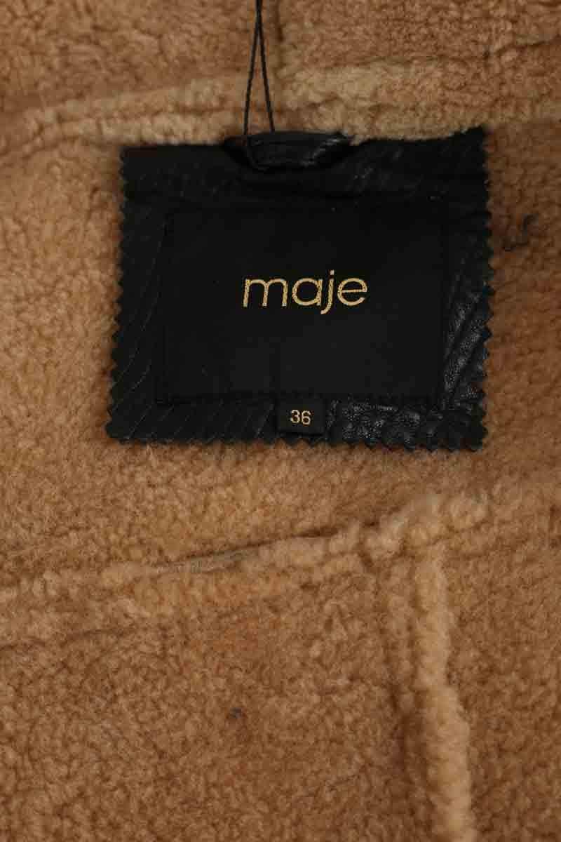 Manteau Maje Camel en Daim