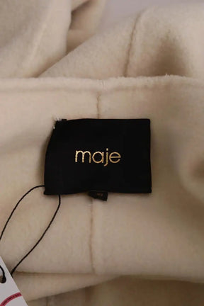 Manteau Maje Ecru en Laine