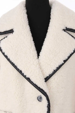 Manteau Maje Ecru en Synthétique