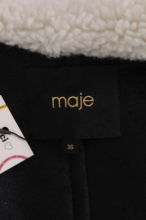 Manteau Maje Ecru en Synthétique