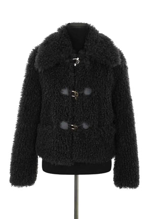 Manteau Maje Gris en Fausse fourrure, taille S - Seconde Main