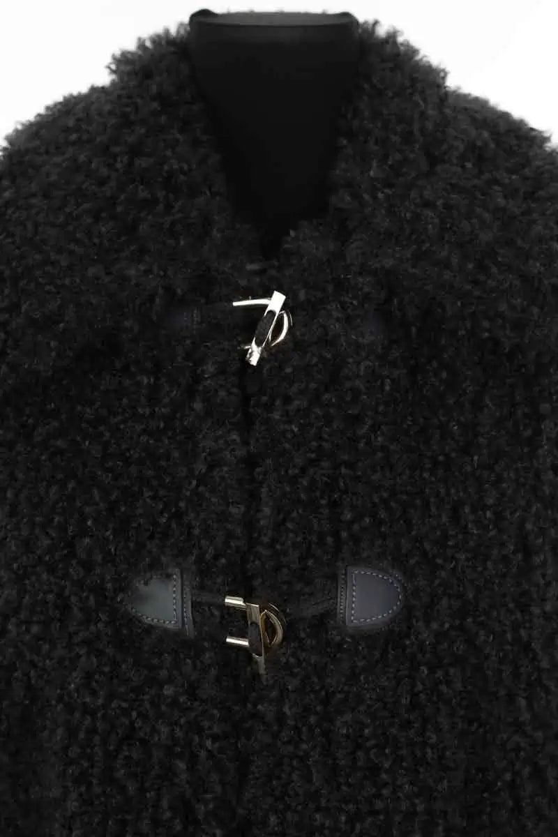 Manteau Maje Gris en Fausse fourrure