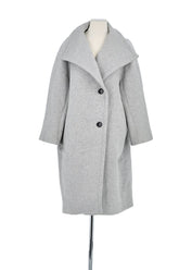 Manteau Maje Gris en Laine, taille S - Seconde Main