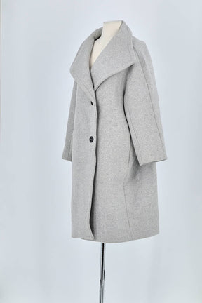 Manteau Maje Gris en Laine