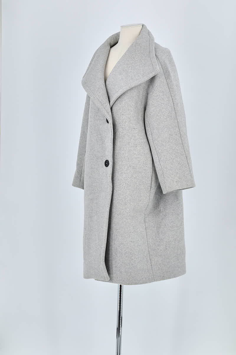 Manteau Maje Gris en Laine
