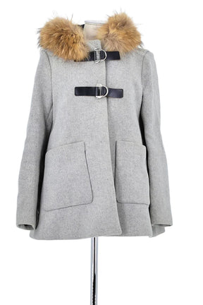 Manteau Maje Gris en Laine, taille S - Seconde Main