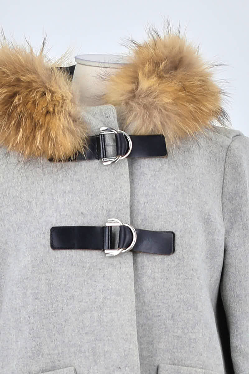 Manteau Maje Gris en Laine