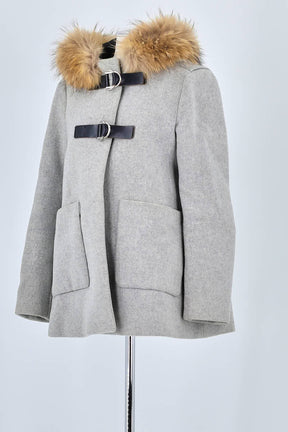 Manteau Maje Gris en Laine