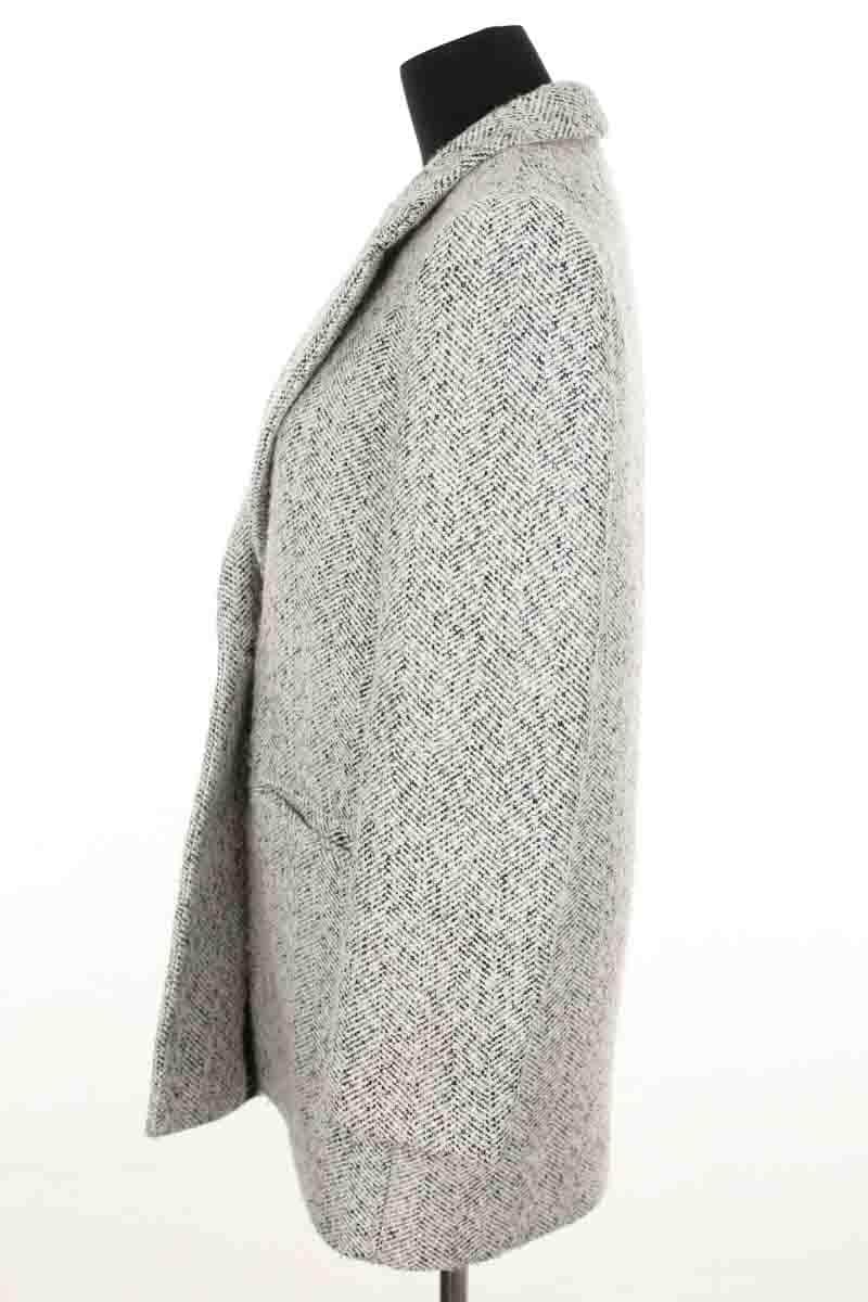 Manteau Maje Gris en Polyester