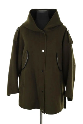 Manteau Maje Kaki en Laine, taille XS - Seconde Main