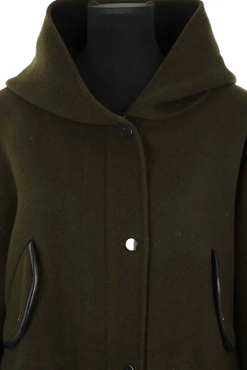 Manteau Maje Kaki en Laine