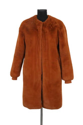 Manteau Maje Marron en Synthétique, taille S - Seconde Main