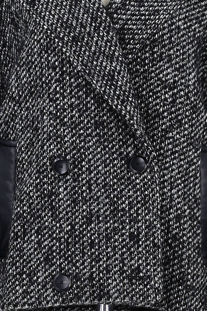 Manteau Maje Noir en Laine