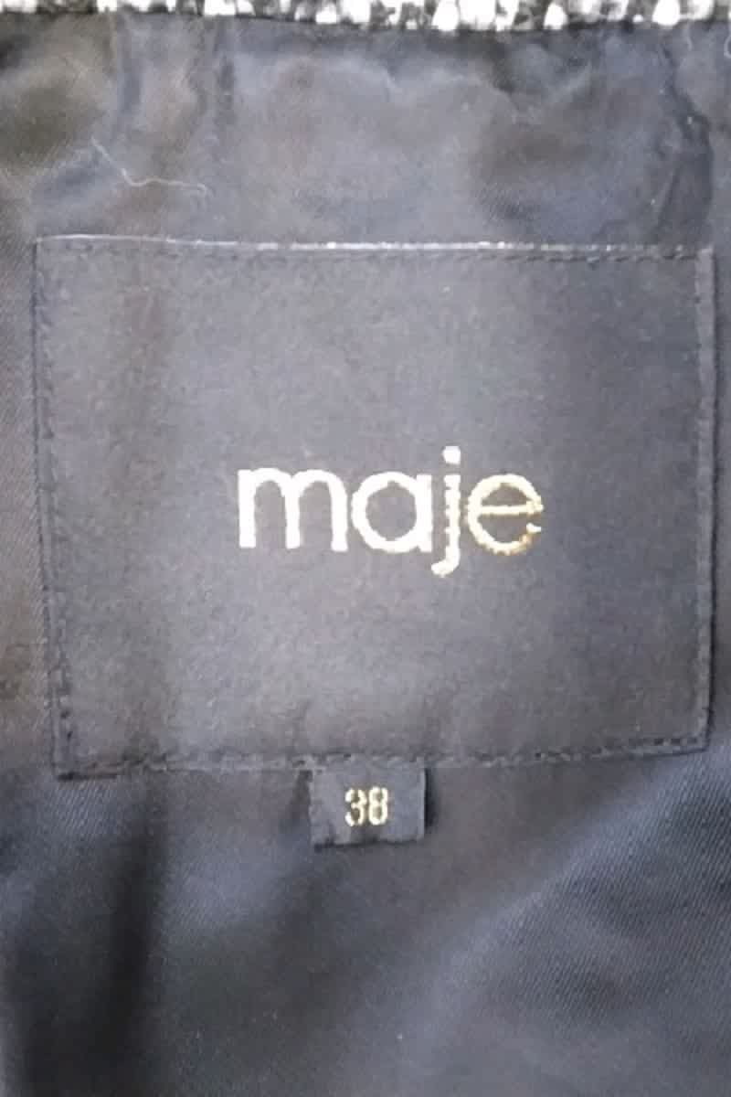 Manteau Maje Noir en Laine