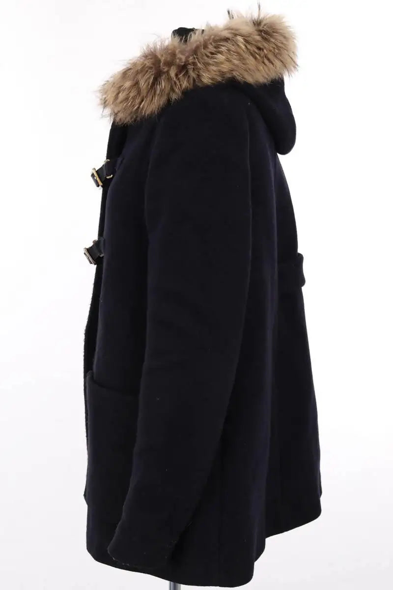 Manteau Maje Noir en Laine