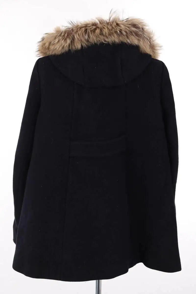 Manteau Maje Noir en Laine