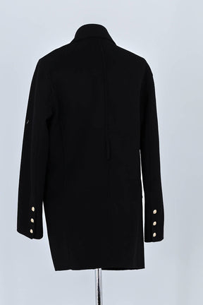 Manteau Maje Noir en Laine