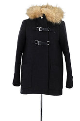 Manteau Maje Noir en Laine, taille S - Seconde Main