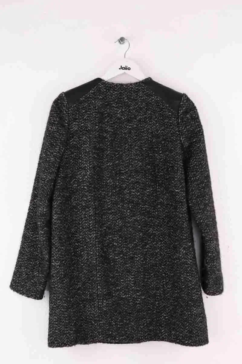 Manteau Maje Noir en Laine