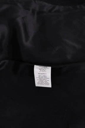Manteau Maje Noir en Laine