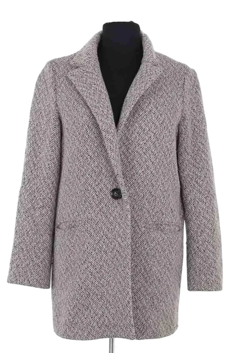Manteau Maje Noir en Laine, taille S - Seconde Main