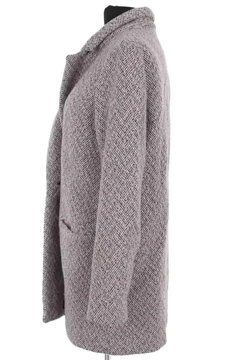 Manteau Maje Noir en Laine