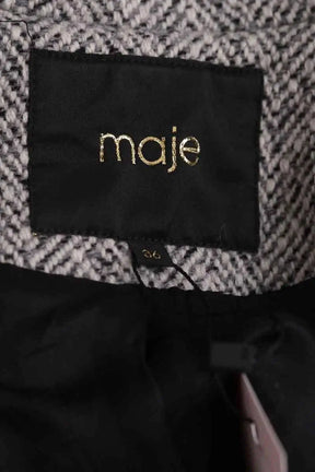 Manteau Maje Noir en Laine