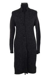 Manteau Majestic Filatures Anthracite en Laine, taille M - Seconde Main